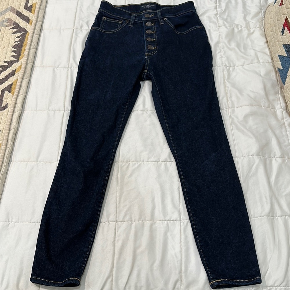 Dark Wash Women's High-Rise Button-Fly Jeans